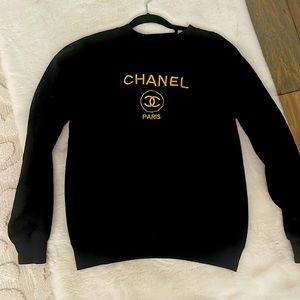 Chanel black cotton sweatshirt